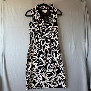 London Style Womens Babydoll Dress 10 Ruffles Black White Event Guest Formal